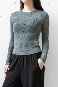 ISABEL BENENATO/Tight Fit Distressed Knit – boutiqueW