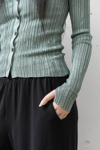 ISABEL BENENATO/Raw Edge Sheer Cardigan (Femme) – boutiqueW