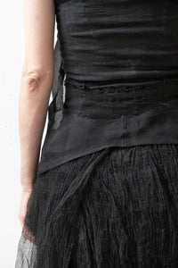 MARC LE BIHANマルク・ル・ビアン　ハンドメイド黒 ノースリーブ MARC LE BIHAN/BACKLESS ORGANZA SHIRT (Femme) – boutiqueW