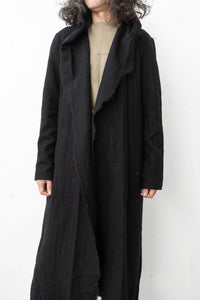 m.a+/C328LL- WB long hooded cardigan w/slit pocket (homme) – boutiqueW
