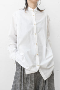 tous les deux ensemble/Organic Cotton Wing Collar Tuck Shirt
