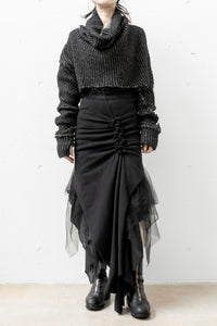 MARC LE BIHAN/Shirring Circular Tulle skirt