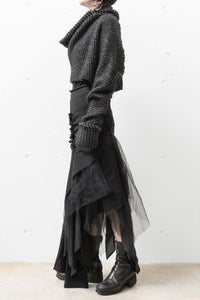 MARC LE BIHAN/Shirring Circular Tulle skirt