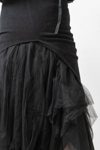 MARC LE BIHAN/修身圆形薄纱裙