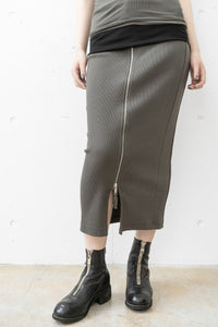 thom/krom Jersey Zip Up Skirt