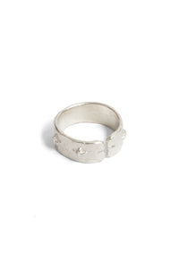 m.a+/AG518 silver stitched multiple cross ring
