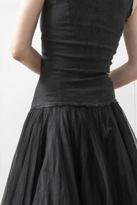 MARC LE BIHAN/Salt Shrink Tank Top & Tulle Dress
