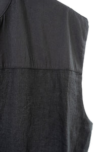 thom/krom 2 Fabrics French Sleeve Jumpsuit