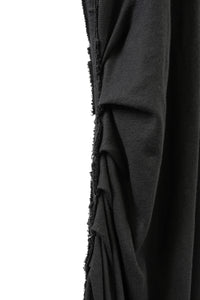 MARC LE BIHAN/Robe à manches courtes drapée long T-shirt