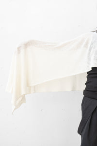 ISABEL BENENATO/Linen asymmetrical cape