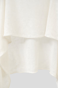 ISABEL BENENATO/Linen asymmetrical cape