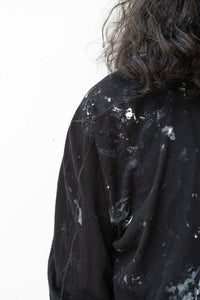 NICOLAS ANDREAS TARALIS/SHIFTED SEAM LONG SLEEVED T-SHIRT IN TORSION JERSEY COTTON VOILE