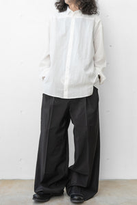 NICOLAS ANDREAS TARALIS/HAND TAILORED LOOSE SHIRT IN SOFT JACQUARD COTTON VOILE