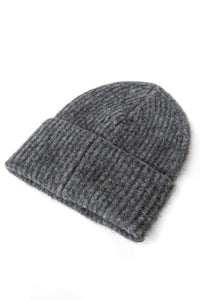 ISABEL BENENATO/Mohair Ribbed Knit Beanie