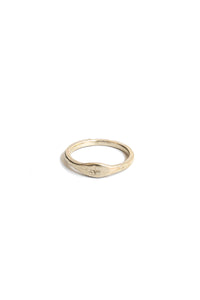 m.a+/AG802 AG thin single carved cross ring