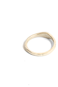 m.a+/AG802 AG thin single carved cross ring