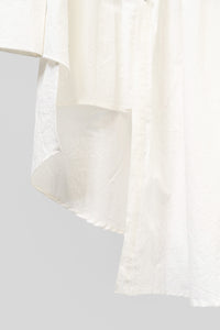 tous les deux ensemble/Cotton Linen Asymmetry Pintuck Shirt