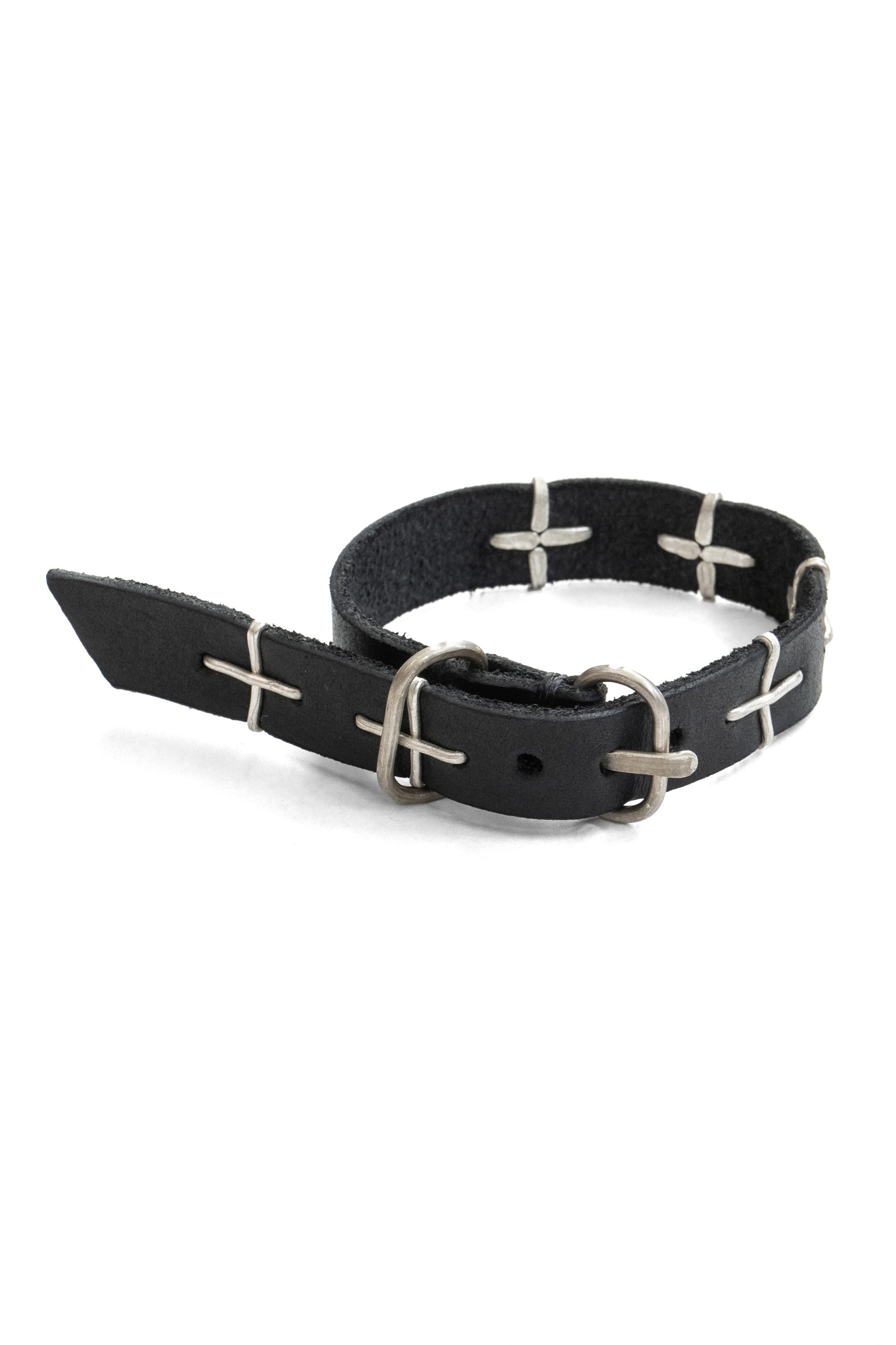 アクセサリー m.a+ silver cross studded wrist band thin silver cross studded wrist band | m.a+(エムエークロス
