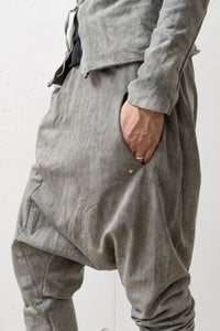m.a+/Pants <br>P571 JME松紧腰低裆双口袋长裤